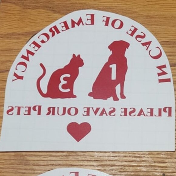 In Case of Emergency Pet Window Stickers/Decal - Picture 2 of 4